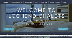 Desktop Screenshot of lochend-chalets.com